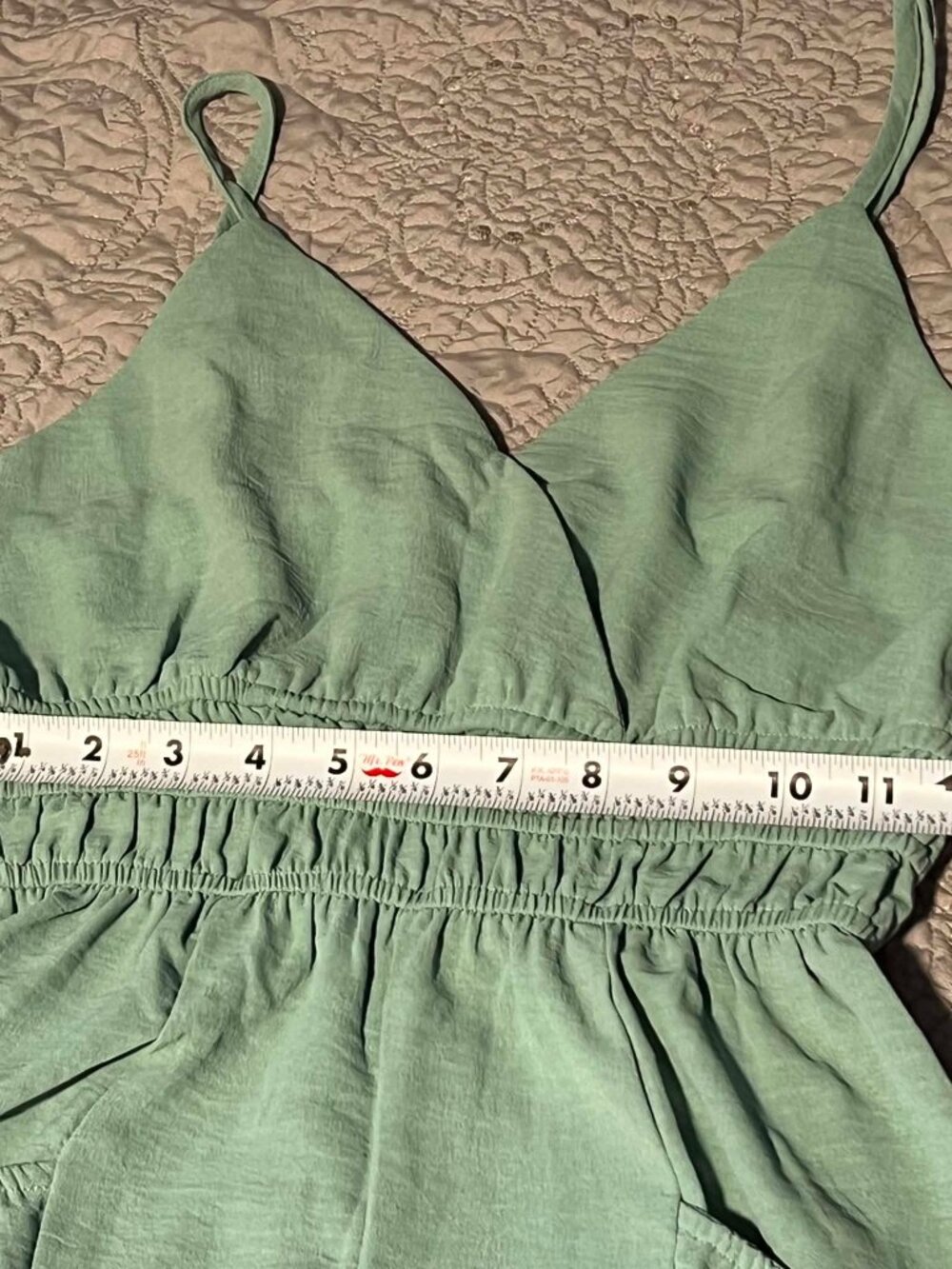 NWOT Cupshe Cami V-Neck Jumpsuit Sage Green Size XS - Picture 5 of 13